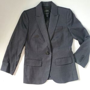 J. Crew 100% wool Super 120’s striped blazer Size 0